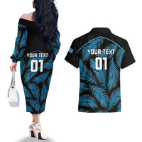 custom-fiji-rugby-couples-matching-off-the-shoulder-long-sleeve-dress-and-hawaiian-shirt-flying-fijians-blue-palm-tree-version