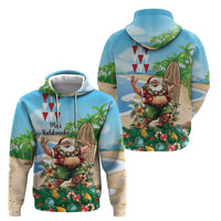 Hawaii Christmas Santa Claus Hoodie Mele Kalikimaka Tropical Beach
