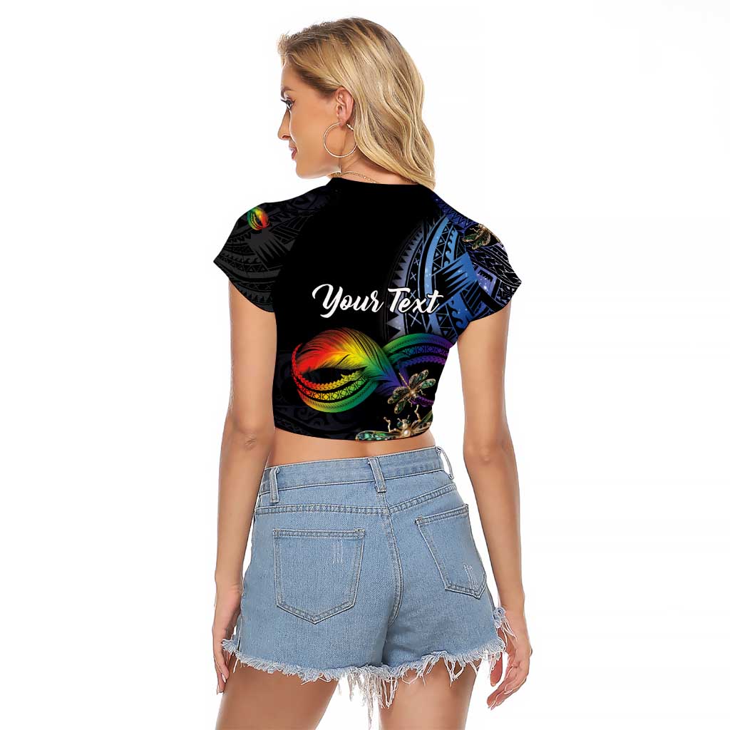 Personalised Polynesian Memorial Raglan Cropped T Shirt As Long As I Breathe You'll Be Remembered