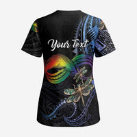 Personalised Polynesian Memorial Scrub Top As Long As I Breathe You'll Be Remembered - Polynesian Pride