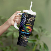 Personalised Polynesian Memorial Tumbler With Handle As Long As I Breathe You'll Be Remembered