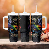 Personalised Polynesian Memorial Tumbler With Handle As Long As I Breathe You'll Be Remembered