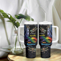 Personalised Polynesian Memorial Tumbler With Handle As Long As I Breathe You'll Be Remembered