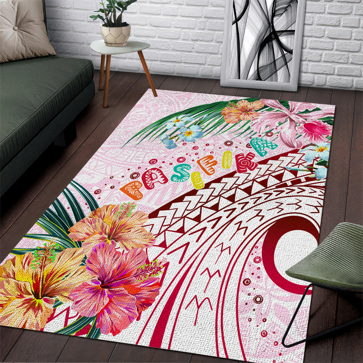 Pasifika Festival Area Rug Tribal Pattern Tropical Style