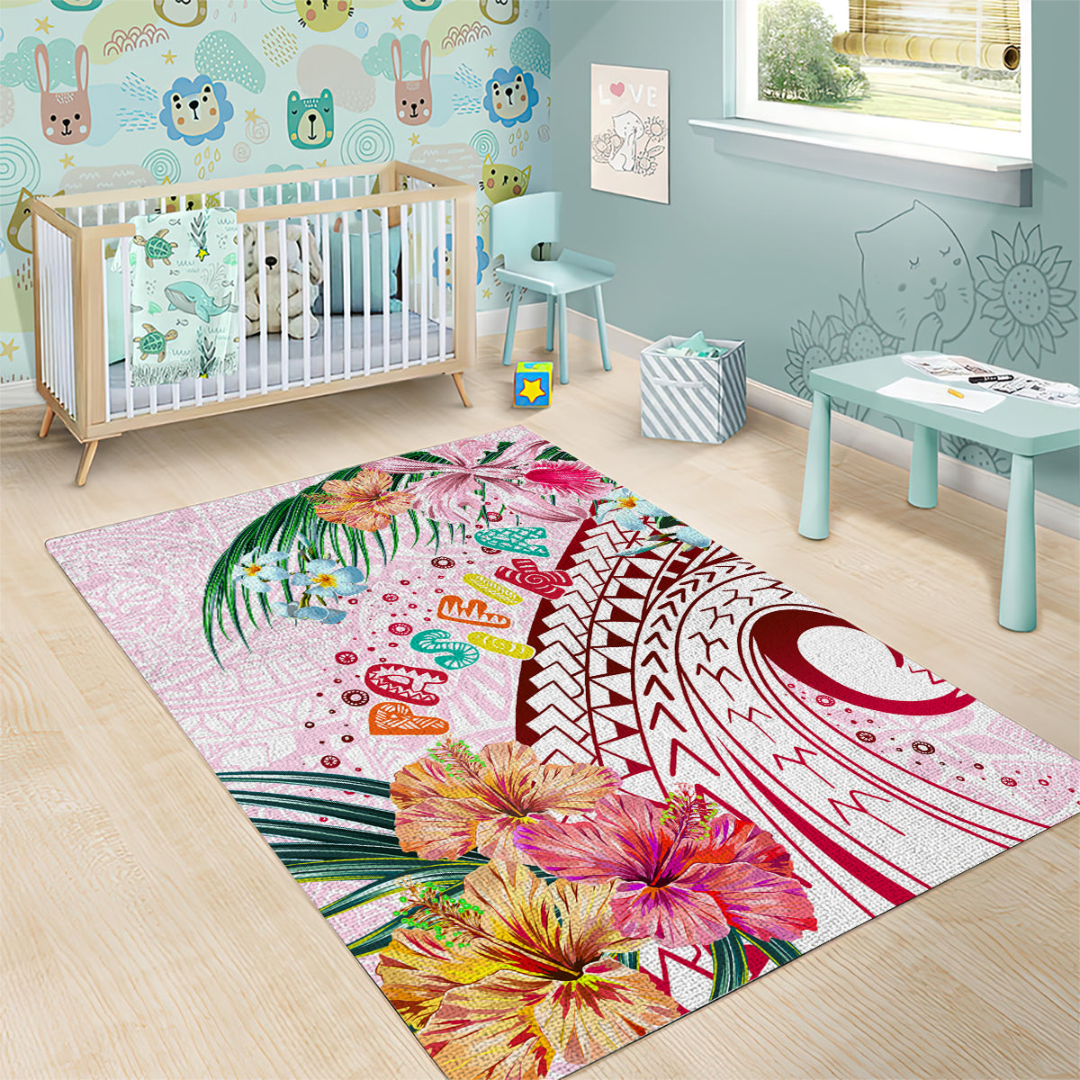 Pasifika Festival Area Rug Tribal Pattern Tropical Style