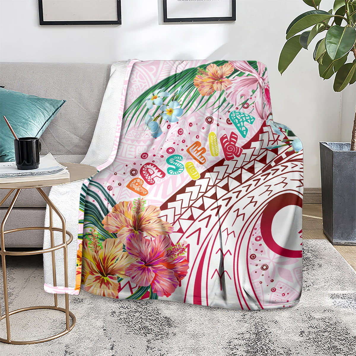 Pasifika Festival Blanket Tribal Pattern Tropical Style