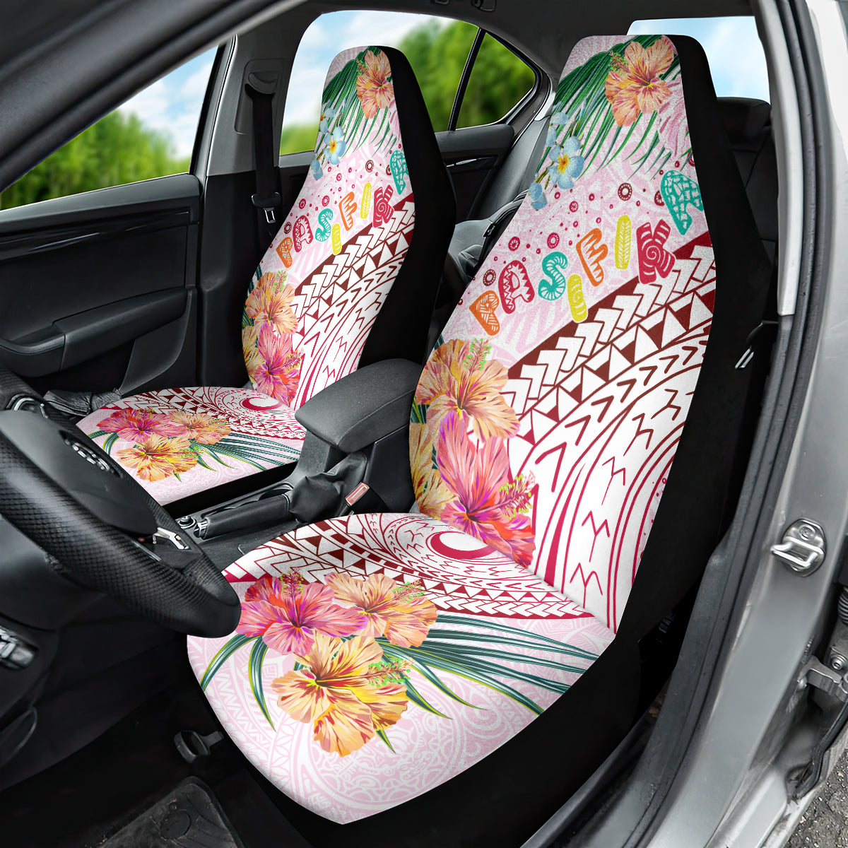 Pasifika Festival Car Seat Cover Tribal Pattern Tropical Style