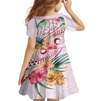 Pasifika Festival Kid Short Sleeve Dress Tribal Pattern Tropical Style LT01 - Polynesian Pride