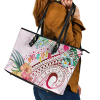 Pasifika Festival Leather Tote Bag Tribal Pattern Tropical Style