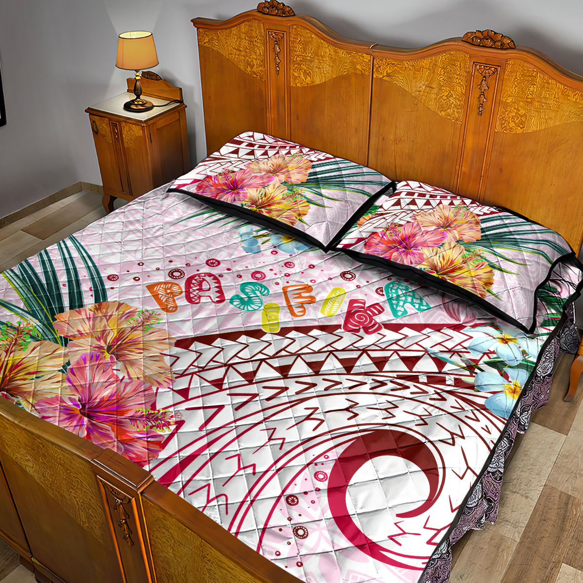 Pasifika Festival Quilt Bed Set Tribal Pattern Tropical Style