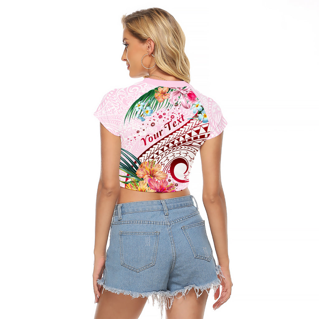 Pasifika Festival Raglan Cropped T Shirt Tribal Pattern Tropical Style LT01 - Polynesian Pride