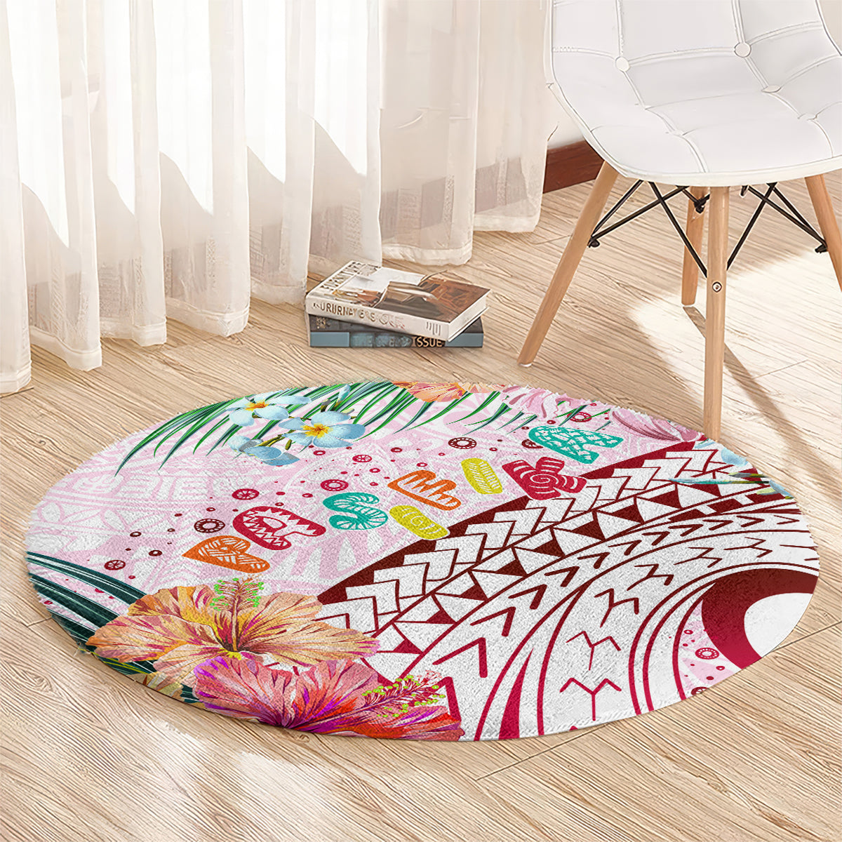 Pasifika Festival Round Carpet Tribal Pattern Tropical Style LT01 - Polynesian Pride