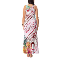 Pasifika Festival Tank Maxi Dress Tribal Pattern Tropical Style LT01 - Polynesian Pride