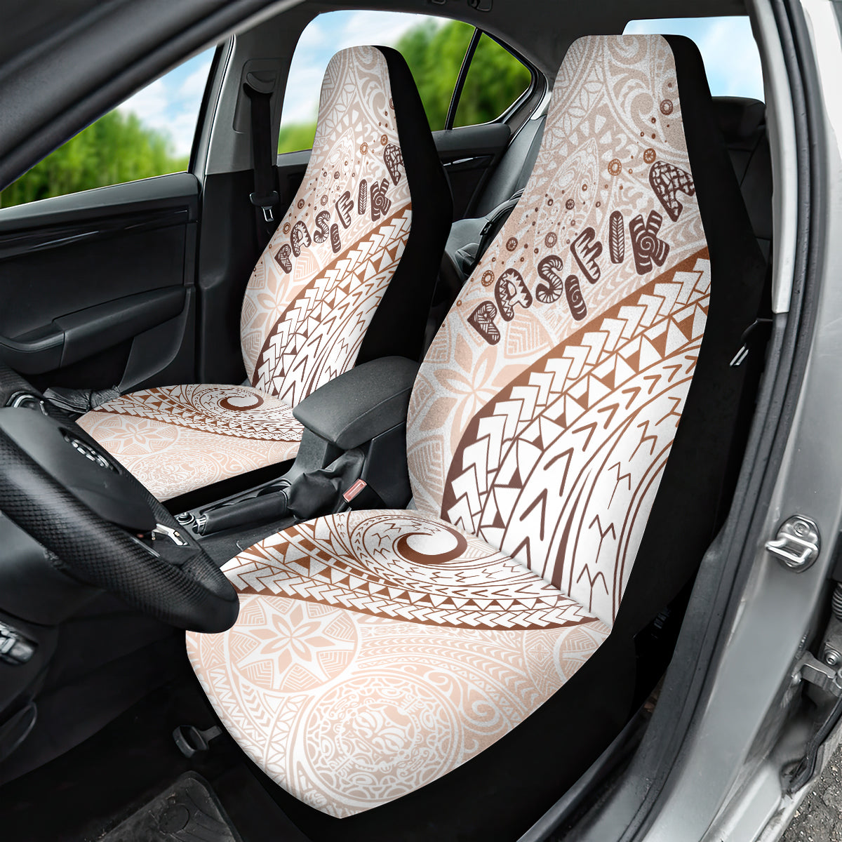 Pasifika Festival Car Seat Cover Vintage Tribal Pattern