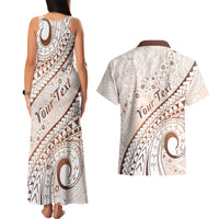 Pasifika Festival Couples Matching Tank Maxi Dress and Hawaiian Shirt Vintage Tribal Pattern LT01 - Polynesian Pride