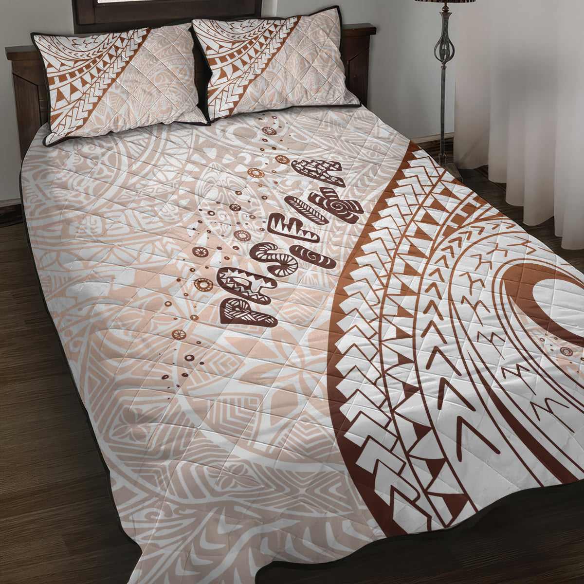 Pasifika Festival Quilt Bed Set Vintage Tribal Pattern