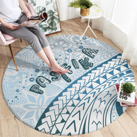 Pasifika Festival Round Carpet Tribal Pattern Blue Version LT01 - Polynesian Pride