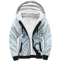 Pasifika Festival Sherpa Hoodie Tribal Pattern Blue Version LT01 Unisex Blue - Polynesian Pride