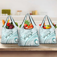 Pasifika Festival Grocery Bag Tribal Pattern Teal Version