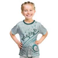 Pasifika Festival Kid T Shirt Tribal Pattern Teal Version LT01 Teal - Polynesian Pride