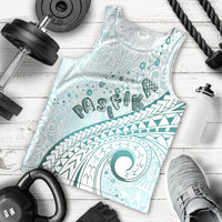Pasifika Festival Men Tank Top Tribal Pattern Teal Version LT01 - Polynesian Pride