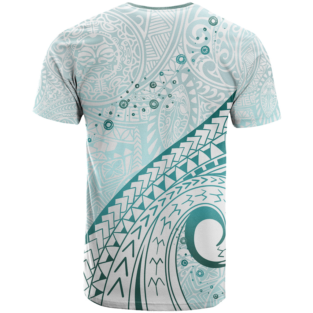Pasifika Festival T Shirt Tribal Pattern Teal Version LT01