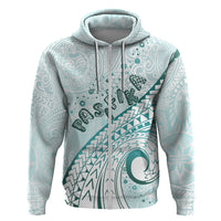 Pasifika Festival Zip Hoodie Tribal Pattern Teal Version LT01 Zip Hoodie Teal - Polynesian Pride