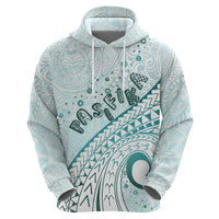 Pasifika Festival Zip Hoodie Tribal Pattern Teal Version LT01 - Polynesian Pride