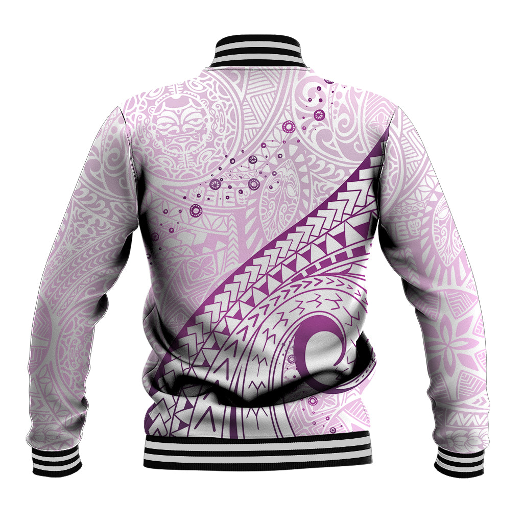 Pasifika Festival Baseball Jacket Tribal Pattern Lilac Version LT01 - Polynesian Pride
