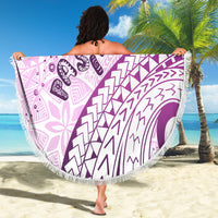 Pasifika Festival Beach Blanket Tribal Pattern Lilac Version