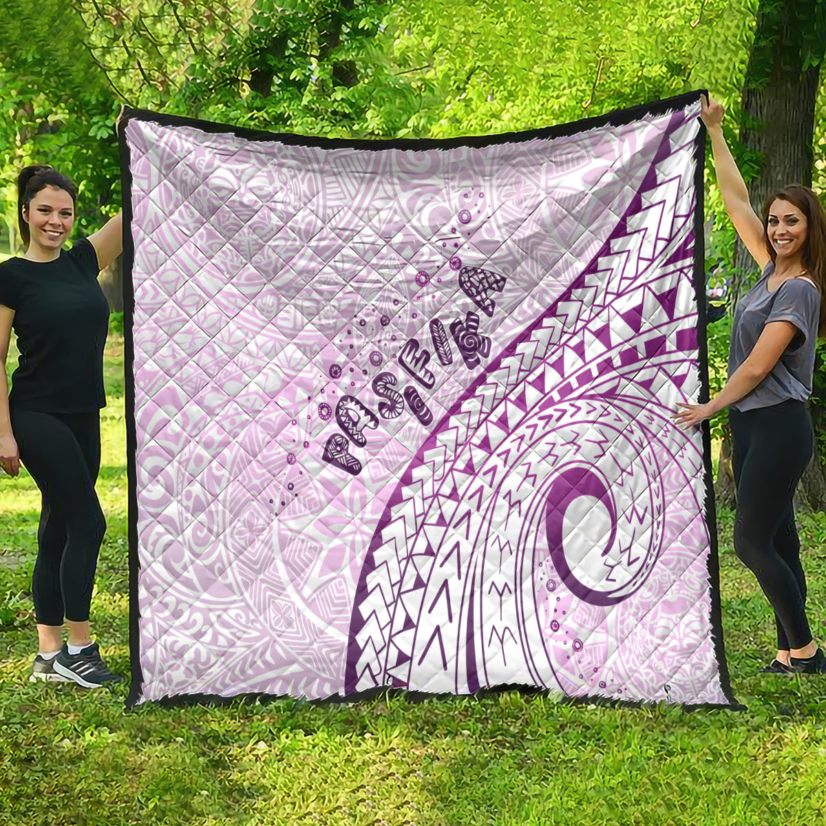 Pasifika Festival Quilt Tribal Pattern Lilac Version LT01 - Polynesian Pride