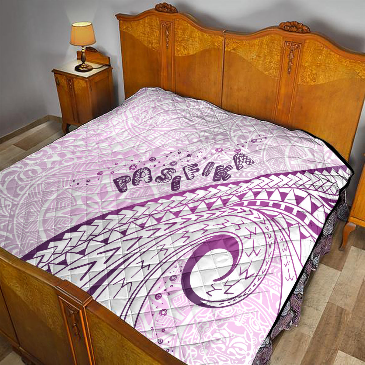 Pasifika Festival Quilt Tribal Pattern Lilac Version LT01 - Polynesian Pride