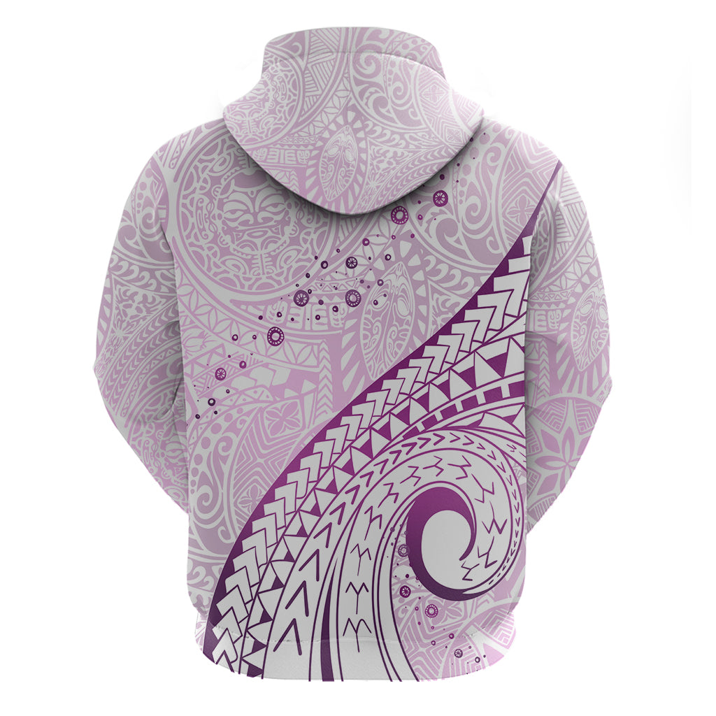 Pasifika Festival Zip Hoodie Tribal Pattern Lilac Version LT01 - Polynesian Pride