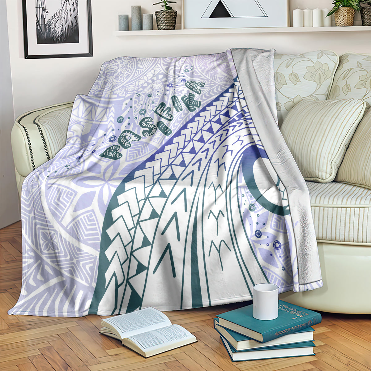 Pasifika Festival Blanket Tribal Pattern Violet Version