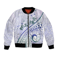 Pasifika Festival Bomber Jacket Tribal Pattern Violet Version LT01 Unisex Purple - Polynesian Pride