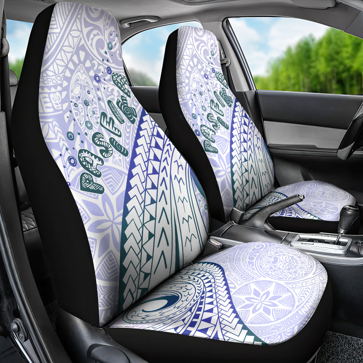 Pasifika Festival Car Seat Cover Tribal Pattern Violet Version