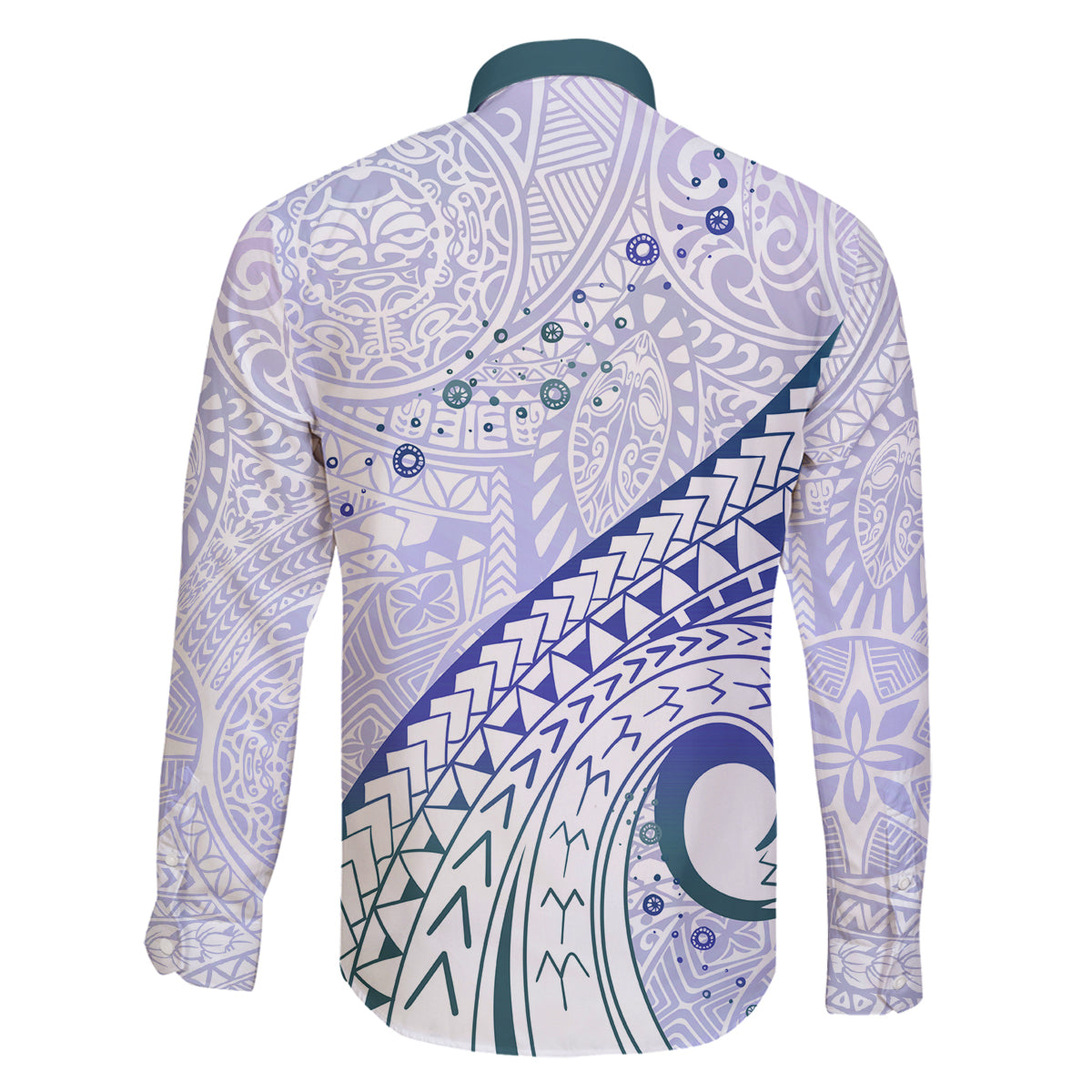 Pasifika Festival Family Matching Off Shoulder Maxi Dress and Hawaiian Shirt Tribal Pattern Violet Version LT01 - Polynesian Pride