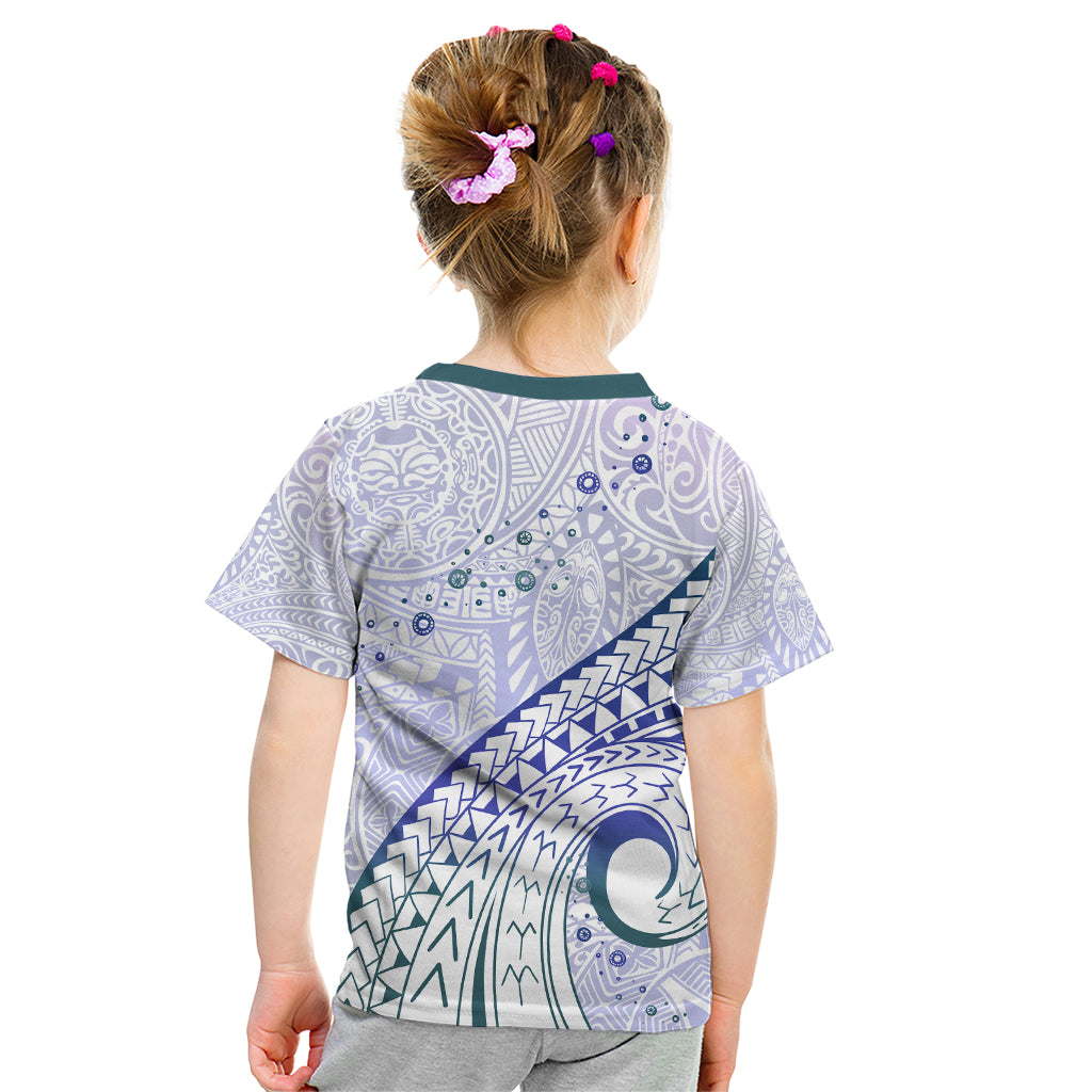 Pasifika Festival Kid T Shirt Tribal Pattern Violet Version LT01 - Polynesian Pride