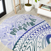 Pasifika Festival Round Carpet Tribal Pattern Violet Version LT01 Purple - Polynesian Pride