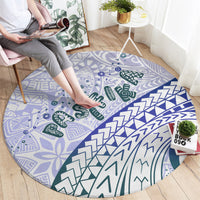 Pasifika Festival Round Carpet Tribal Pattern Violet Version LT01 - Polynesian Pride