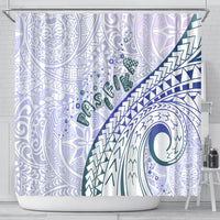 Pasifika Festival Shower Curtain Tribal Pattern Violet Version