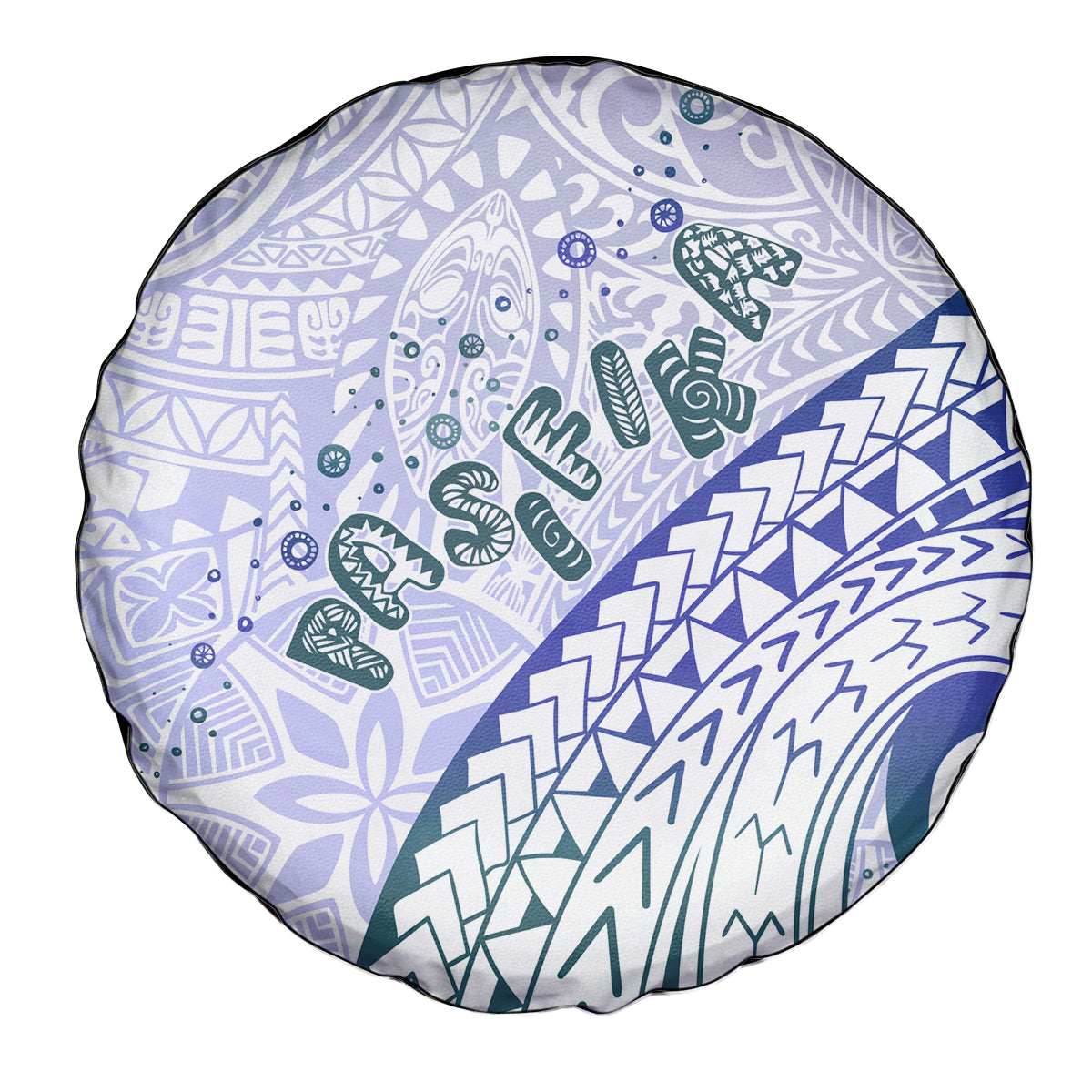 Pasifika Festival Spare Tire Cover Tribal Pattern Violet Version LT01 - Polynesian Pride