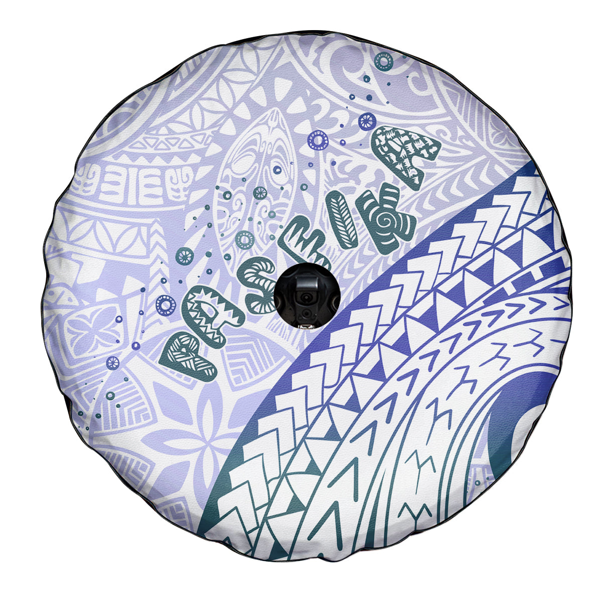 Pasifika Festival Spare Tire Cover Tribal Pattern Violet Version LT01 - Polynesian Pride