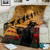 ANZAC Day 2024 Blanket Silver Fern With A Trumpet Soldier