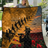 ANZAC Day 2024 Quilt Silver Fern With A Trumpet Soldier LT01 Art - Polynesian Pride