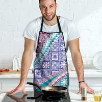 Hawaiian Quilt Pattern Apron Purple Blue Color Mixed - Polynesian Pride