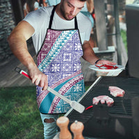 Hawaiian Quilt Pattern Apron Purple Blue Color Mixed - Polynesian Pride