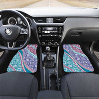 Hawaiian Quilt Pattern Car Mats Purple Blue Color Mixed - Polynesian Pride