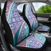 Hawaiian Quilt Pattern Car Seat Cover Purple Blue Color Mixed - Polynesian Pride