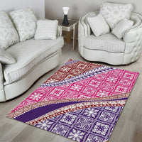 Hawaiian Quilt Pattern Area Rug Sweet Color Mixed - Polynesian Pride